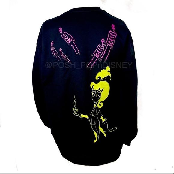 RETRO BEETLEJUICE & LYDIA UNISEX SWEATSHIRT PURPLE BATS 🦇 & SKELETONS 💀 - Picture 4 of 6